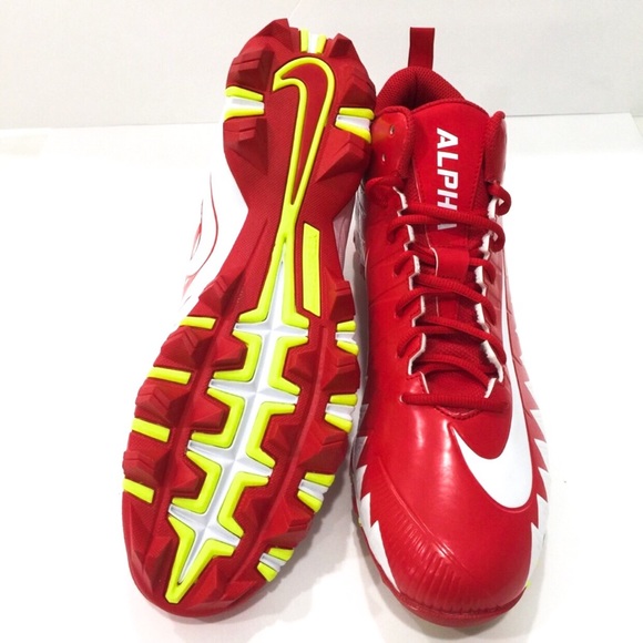 Nike Men Alpha Menace Shark FOOTBALL cleats 13 RED - Picture 7 of 8